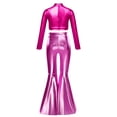thumbnail image 4 of Haitryli Girls' Sequin Dance Clothes Set Hip Hop Jazz Modern Dancing Outfits Theme Party Dancewear Recital Suit Hot Pink 10, 4 of 7