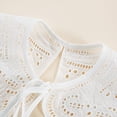 thumbnail image 3 of lixuesong Womens Hollow Out White False Fake Collar Floral Lace Big Shawl Decorative Necklace Short Poncho Capelet, 3 of 3