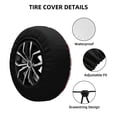 thumbnail image 2 of KLL Plaid Heart Pattern 14-17 inch Spare Tire Cover Universal Wheel Protector for Truck SUV Trailer Camping Rv Tire Covers-15 inch, 2 of 6