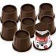 thumbnail image 1 of Bed Risers Utopia Bedding, paquete de 8 unidades, muebles redondos de 7,6 cm, color marrón, 1 of 8
