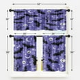 thumbnail image 4 of Halloween Kitchen Curtains Window Curtains and Valances Set 36 Inch, Bats Moons Skulls and Trees Short Tier Curtain for Kitchen, Cartoon Spooky Small Kitchen Decor, 4 of 6