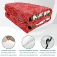 thumbnail image 4 of Quilts King Size Bedding Set, Red Christmas Snowflakes Lightweight Quilted Comforter, Winter Xmas Cute Snowman Plaid Soft Reversible Bedspread Coverlet with Pillow Covers for All Season, 96" x 106", 4 of 9