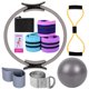 thumbnail image 1 of conjunto de fitness Conjuntos de yoga para mujeres Pilates en casa Equipo Pilates Anillo mágico Bandas para glúteos para ejercitar glúteos Pelota de yoga 25 cm Figura 8 Banda de resistencia Bandas de, 1 of 8