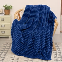 Catalonia Throw Blankets for Beds, Couches, Super Soft Fuzzy Plush Fleece Blankets for Adults and Kids, Machine Washable, 50"" X 60"", Navy