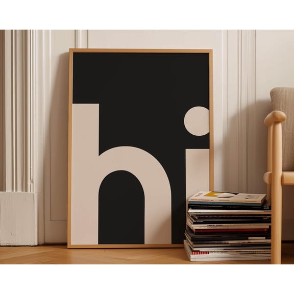 PosterArt Hi Typography Poster: Modern Minimalist Wall Art, Size 8x12 UNFFRAMED