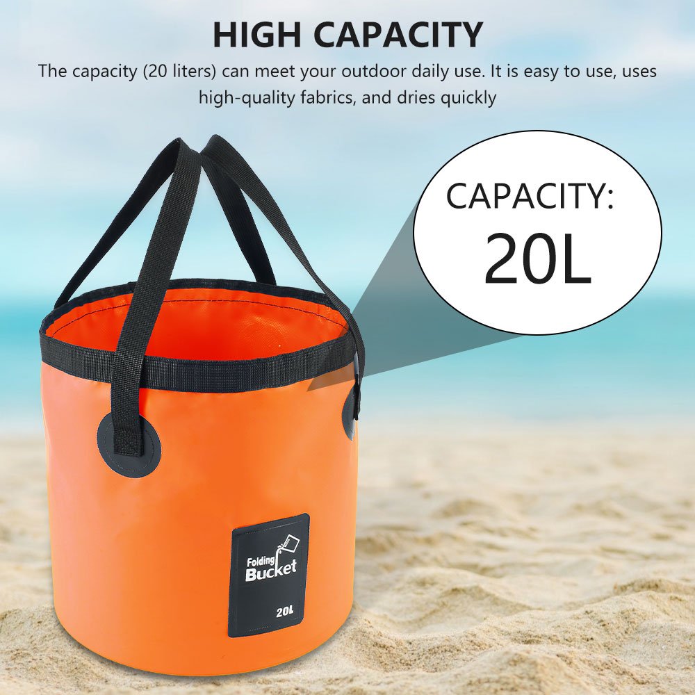 Seau Pliable Avec Poignée | Seau Pliant Portable Ultra Léger Extérieur