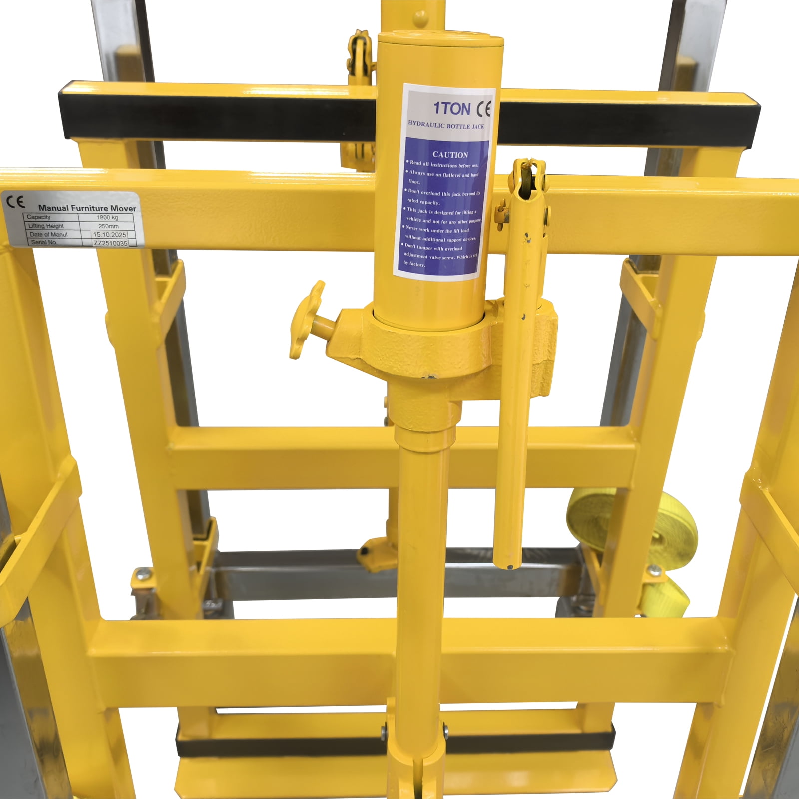 3968lbs Hydraulic Machinery Equipment Mover Furniture Lift Transport Cart Hand Truck Dolly with Wheel Max Lift 9.84in