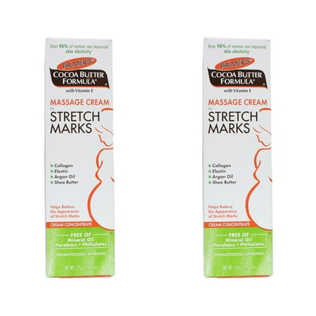 Palmer's Cocoa Butter Formula Massage Cream for Stretch Marks and Pregnancy Skin Care, 4.4 Ounces (Pack of 2)