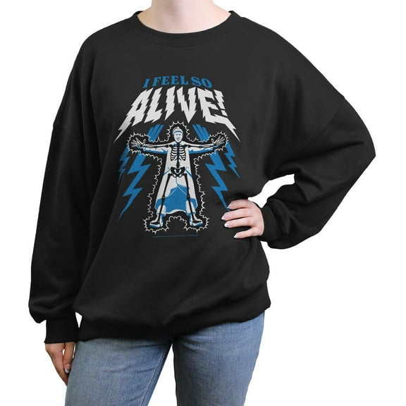 Juniors Wednesday Uncle Fester Feel So Alive Sweatshirt