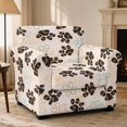 thumbnail image 2 of Psesaysky Paw Print Pattern Armchiar Slipcover 2 Piece Arm Chair Covers Spandex Sofa Cover with Washable for Living Room, 2 of 8