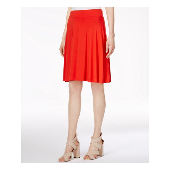 MAISON JULES $39 Womens New 1466 Orange Above The Knee A-Line Skirt XS B B