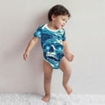 thumbnail image 3 of Kdxio Abstract Blue Skull Pattern Unisex Baby Cotton Short Sleeve Bodysuits-18 Months, 3 of 5