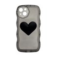 thumbnail image 1 of Funda para iPhone 13 negra con colgante en forma de corazón, 1 of 4
