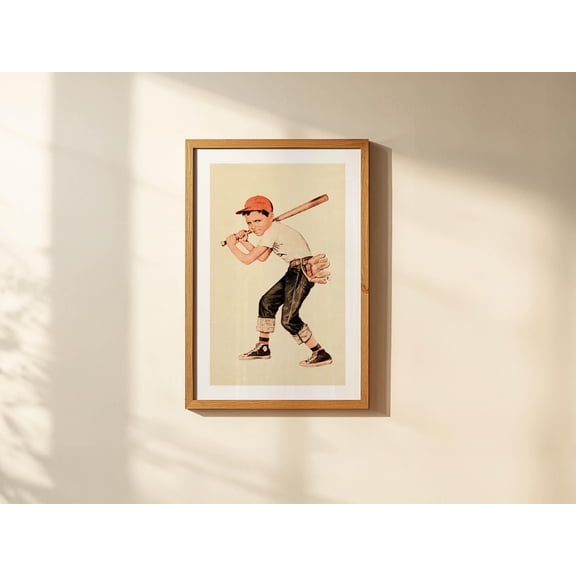 Retro Baseball Vintage Poster , Poster Print Only