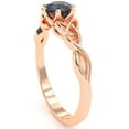 thumbnail image 5 of Celtic Trinity Knot Sapphire Engagement Ring In 14k Rose Gold, 5 of 6