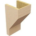 thumbnail image 5 of 8"W x 8"D x 16"H Wide Clemmons Rough Cedar Woodgrain TimberThane Corbel, Primed Tan, 5 of 6