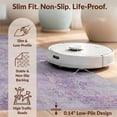 thumbnail image 6 of Design&I 4'x6' Washable Area Rug Pet Friendly & Non-Slip Built-In Grip Dorm Boho Purple Vintage Distressed Pastel Vine Edges Flower for Reading Nook, Bedroom, 6 of 7