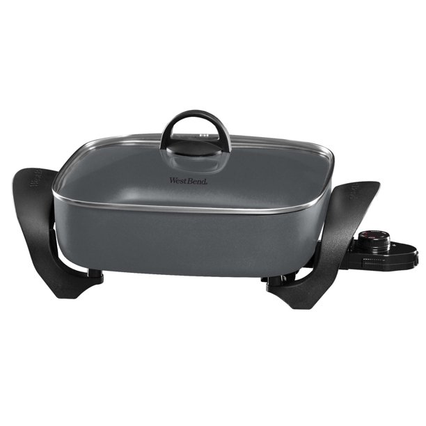 West Bend Family-Sized Electric Skillet with Diamond Shield