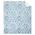 thumbnail image 6 of Levtex Home - Becker Blue - Throw - Ikat - Blue, White - Quilted Throw (50x60in.) Reversible - Cotton, 6 of 6