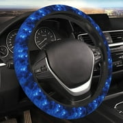 Blue Galaxy Blue Steering Wheel Cover Blue Car Accessories Universal 15 Inch Girls Women Men Steering Wheel Cover Anti-Slip Breathable Heat Resistant Wheel Cover Protector