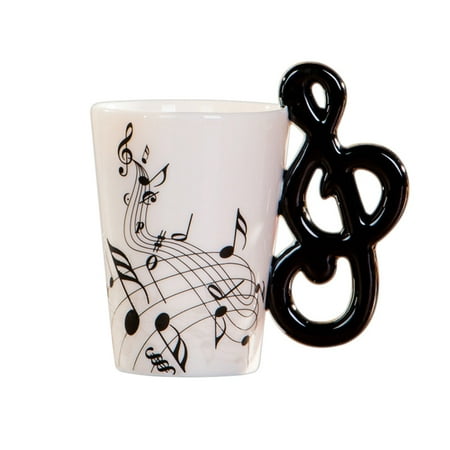 

Creative novelty note handle ceramic cup free spectrum coffee milk tea cup personality mug unique musical instrument gift cup