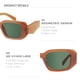 thumbnail image 4 of Gafas de sol mosanana Trendy Rectangle Marrón Naranja UV400, 4 of 6