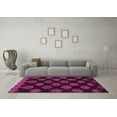 thumbnail image 3 of Ahgly Company Indoor Round Abstract Pink Modern Area Rugs, 5' Round, 3 of 4