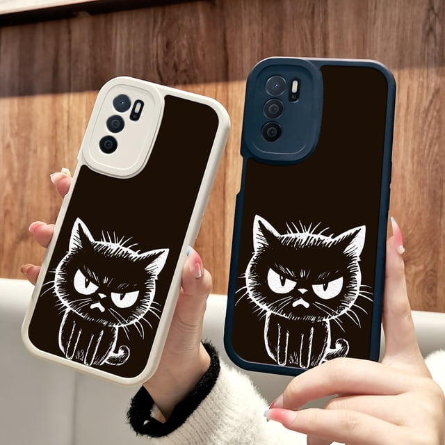 "Mantenga su iPhone con un aspecto fresco y moderno con una funda plateada mate de doble capa con diseño artístico divertido"