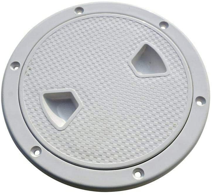 White 6" Deck Inspection Hatch Cover Screw Out For Yacht Marine Boating 