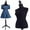 Black, variant on Dkeli Female Mannequin Torso 60-67 in Height Adjustable Body Model with Tripod Wood Base for Clothes, Jewelry Display (Black)