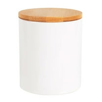 Dusknt White Ceramic Coffee Jar (810Ml), Storage,Tea Coffee Sugar Canisters 8.8 Oz Sugar Container Ceramic Tea Jars with Airtight Lid Kitchen Canisters Food Storage Jars Tea Coffee Canisters Set