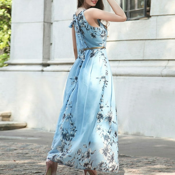sachin and babi light blue dress Halter Wedding Guest Dresses main image 1