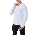 thumbnail image 3 of Baozhu Men and Women's Long Sleeve Sun Protection T-Shirt with Thumb Hole UPF 50+ Performance Hiking Running Athletic Quick Dry Hoodie White-1 M Men, 3 of 8