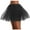 Black, variant on Idoravan Women's Basic Versatile Skirt Clearance Womens High Quality Pleated Gauze Short Skirt Adult Dancing Skirt 3 Layered