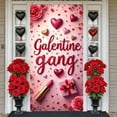 thumbnail image 3 of Pink Theme Galentine Banner Red Hearts Friendship Display Gold Stars Floral Decor Girls' Backdrop for Galentine's Party Girls' Gathering BFF Celebration, 3 of 9