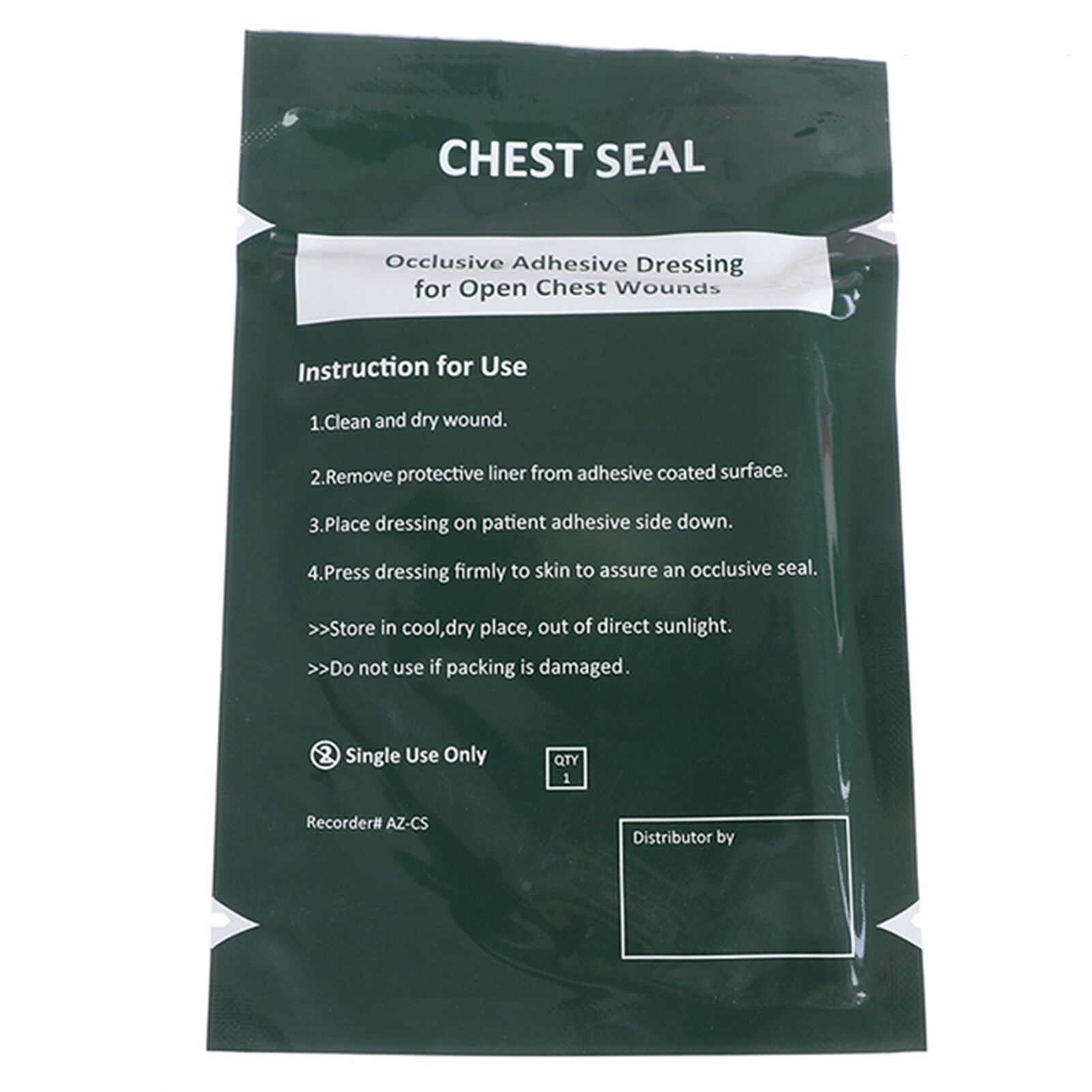 Chest Seal Vented Occlusive Adhesive Dressing Selo De Tórax | Parcelamento sem juros