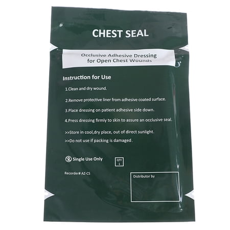 Closure Patch Emergency Chest Closure Patch Square Occlusive Adhesive Dressing for ...