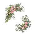 thumbnail image 1 of 2x Artificial Flower Swag Handmade Fake Flowers Hanging Peony for Party Reception Ceremony Pink, 1 of 8