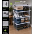 thumbnail image 6 of Sorbus 2-Pack 40 Qt Clear Underbed Storage Bins with Lids & Handles, Stackable, 6 of 10