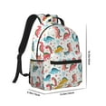 thumbnail image 2 of Yiaed Dinosaur Print School Backpack College Backpack Daypacks for Students High School Spacious and Durable Daypack for Work and Travel-One Size, 2 of 6