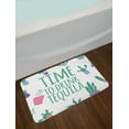 thumbnail image 2 of Tequila Bath Mat, Time to Drink Words with Simple Cacti in Pots, Plush Bathroom Decor Mat with Non Slip Backing, 29.5" X 17.5", Sea Green Multicolor, by Ambesonne, 2 of 2
