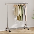 thumbnail image 5 of Mr IRONSTONE Heavy Duty Clothes Rack, Commercial Grade Rolling Garment Rack with Wheels, Portable Metal Closet Organizer, Silver, 5 of 5
