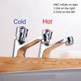 thumbnail image 2 of Miuline Self Close Tap Basin Sink Tap Pair Bathroom 1/2" Hot and Cold Modern Lever Chrome Twin Metal, 2 of 7