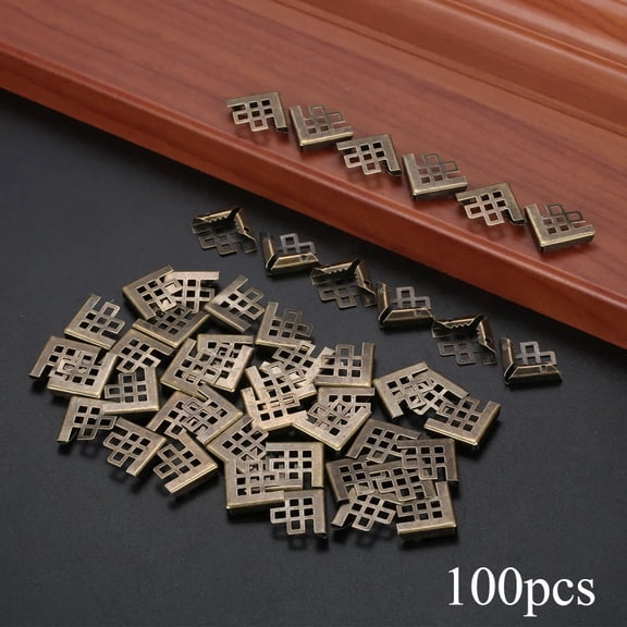 100PCS Brass 16* 16mm Corner Protectors - Four-sided Corner for Decorative Books and Photo Albums Decorative Corner Protection
