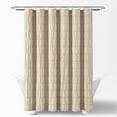 thumbnail image 5 of Lush Decor Waffle Stripe Woven Cotton Shower Curtain, 72x72, Light Gray, Single, 5 of 10