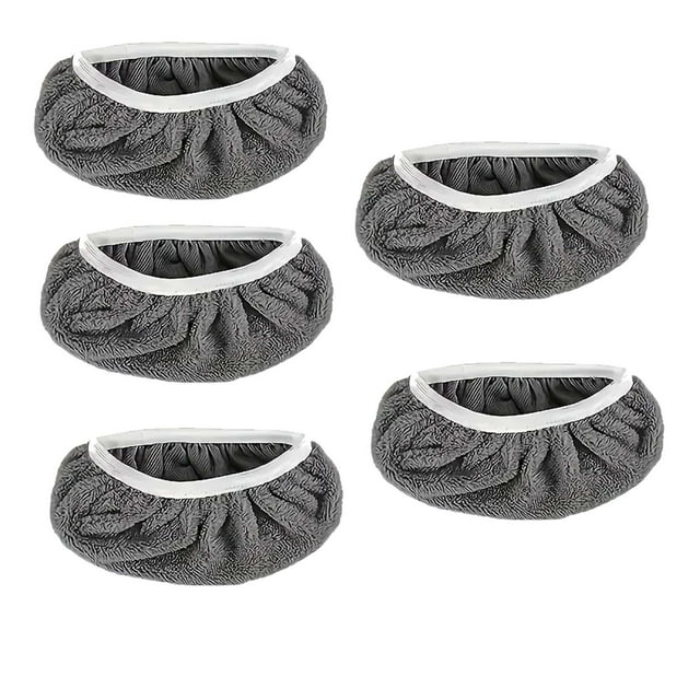Wet Mops for Floor Cleaning,5pc Household Flat Mop Replacement Cloth Covers, Wet and Dry Fleece Pads Mop Not Included