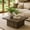 Dark Brown, variant on Gasee 35.43" Low Square Coffee Table, Farmhouse Large Tea Accent Table Center Table for Living Room(Natural)