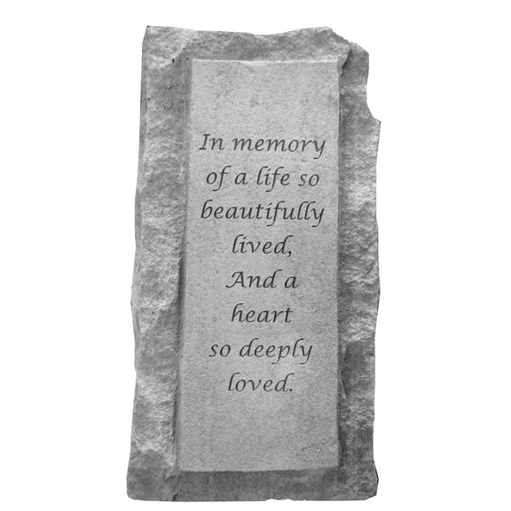 In memory of… (single tall) Memorial Garden Stone Décor
