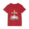 thumbnail image 3 of Aloohaidyvio Easter Shirt for Girls Heirloom Easter Shirt for Girls, Lace Collar Cross Cotton Top - Timeless Holiday Style 5 Years, 3 of 4