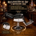 thumbnail image 4 of Sillon de Barberia Nanofort Silla Reclinable Premium Giro 360 Negro, 4 of 7